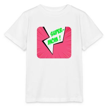 Supermom, Superheldin. Beste Mama. Comicbuch. - Stanley/Stella Kinder T-Shirt MINI CREATOR  - Weiß - Vorne - Maike (125cm)