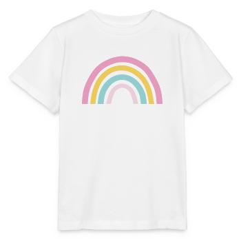 Arc-en-ciel pastel - T-shirt bio MINI CREATOR Stanley/Stella Enfant - blanc - Devant - Maike (125cm)