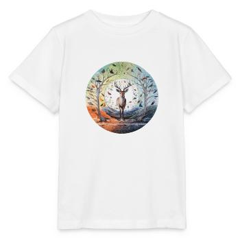 Animal de la forêt - T-shirt bio MINI CREATOR Stanley/Stella Enfant - blanc - Devant - Maike (125cm)