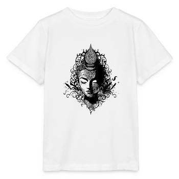 Meditating Buddha Portrait Spiritual Nature - Stanley/Stella MINI CREATOR Kids’ T-Shirt - white - Front - Maike (125cm)