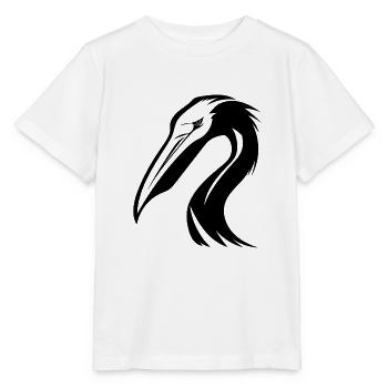 Pélican tropical Oiseaux aquatiques aux yeux maléfiques - T-shirt bio MINI CREATOR Stanley/Stella Enfant - blanc - Devant - Maike (125cm)