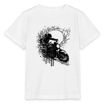Motorrad Rennsport Splash Sprung Style - Stanley/Stella Kinder T-Shirt MINI CREATOR  - Weiß - Vorne - Maike (125cm)