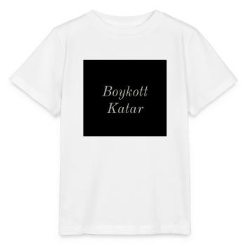 Boykott Katar - Stanley/Stella Kinder T-Shirt MINI CREATOR  - Weiß - Vorne - Maike (125cm)