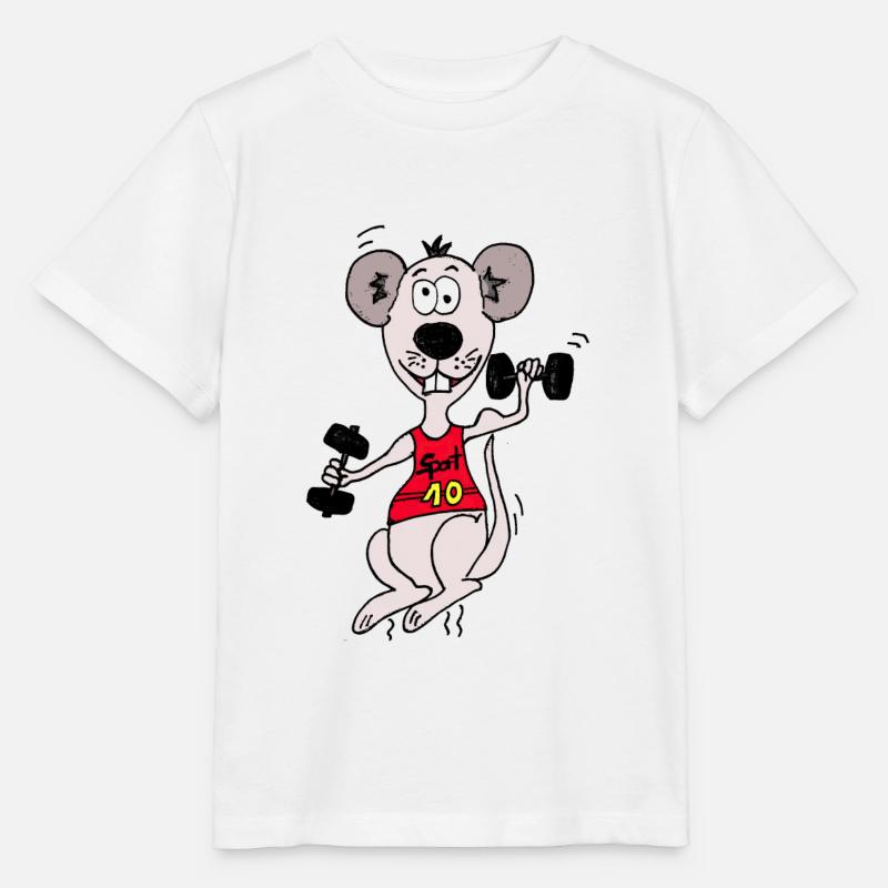 mouse and free weights - Stanley/Stella MINI CREATOR Kids’ T-Shirt - white