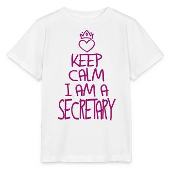 Keep Calm Secretary Cool Secretary Gift - Stanley/Stella MINI CREATOR Kids’ T-Shirt - white - Front - Maike (125cm)