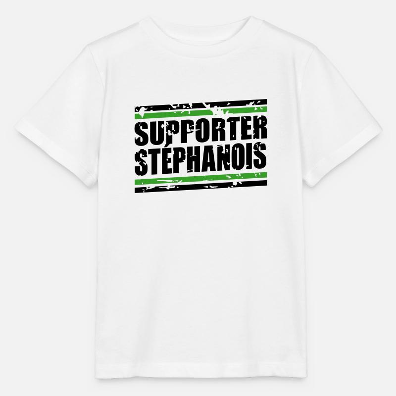 Supporter Stéphanois vintage - T-shirt bio MINI CREATOR Stanley/Stella Enfant - blanc