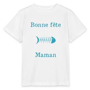 BONNE FÊTE. FÊTE DES MÈRES. FÊTE DES PÈRES. FÊTE - T-shirt bio MINI CREATOR Stanley/Stella Enfant - blanc - Devant - Maike (125cm)