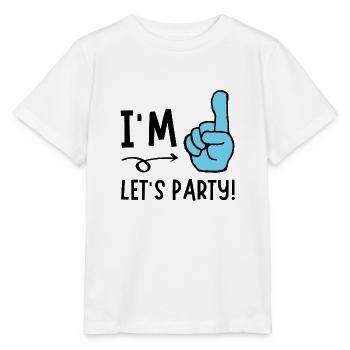 J'en suis un, faisons la fête - T-shirt bio MINI CREATOR Stanley/Stella Enfant - blanc - Devant - Maike (125cm)