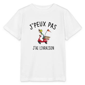 J'PEUX PAS J'AI LIVRAISON - T-shirt bio MINI CREATOR Stanley/Stella Enfant - blanc - Devant - Maike (125cm)