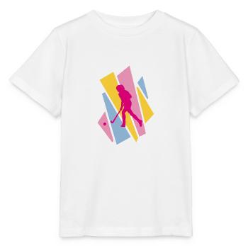 Hockey girl - Stanley/Stella MINI CREATOR Kids’ T-Shirt - white - Front - Maike (125cm)