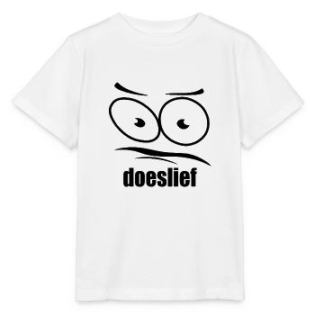 doeslief pleading eyes with question mark look - Stanley/Stella MINI CREATOR Kids’ T-Shirt - white - Front - Maike (125cm)