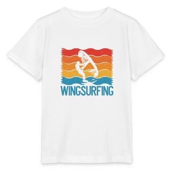 White Color Wingsurfing Man - Stanley/Stella MINI CREATOR Kids’ T-Shirt - white - Front - Maike (125cm)