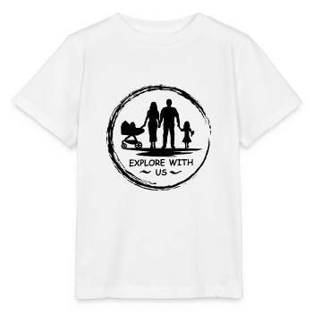Explorez avec nous 4 [Équipe familiale] - T-shirt bio MINI CREATOR Stanley/Stella Enfant - blanc - Devant - Maike (125cm)