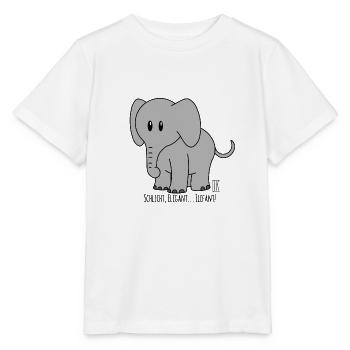 Schlicht, Elegant... Elefant! - Stanley/Stella Kinder T-Shirt MINI CREATOR  - Weiß - Vorne - Maike (125cm)