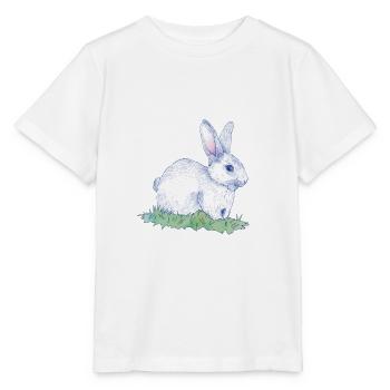 Hasen llustrationI / Hasen t shirt design - Stanley/Stella Kinder T-Shirt MINI CREATOR  - Weiß - Vorne - Maike (125cm)