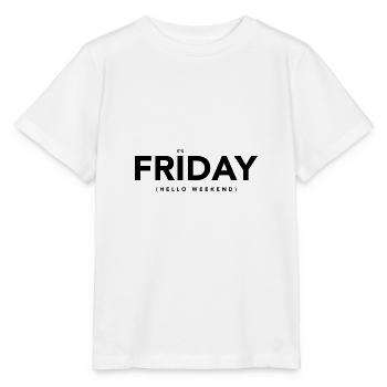 Freitag Hallo Wochenende - Stanley/Stella Kinder T-Shirt MINI CREATOR  - Weiß - Vorne - Maike (125cm)