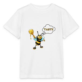 Honigbiene - Stanley/Stella Kinder T-Shirt MINI CREATOR  - Weiß - Vorne - Maike (125cm)