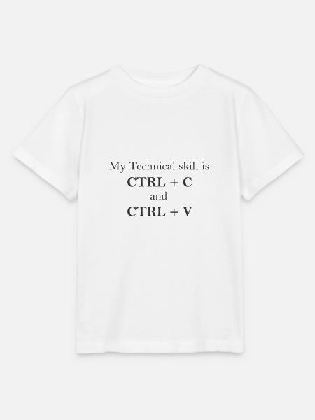 Lustiger Spruch Bürohumor Kollege PC Copy & Paste - Stanley/Stella Kinder T-Shirt MINI CREATOR - Weiß