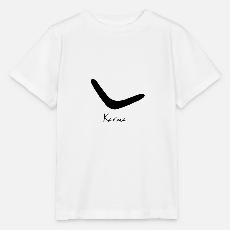 KARMA | Boomerang Statement | Line Art - T-shirt bio MINI CREATOR Stanley/Stella Enfant - blanc