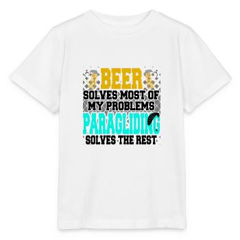 Paragliding - Stanley/Stella Kinder T-Shirt MINI CREATOR  - Weiß - Vorne - Maike (125cm)