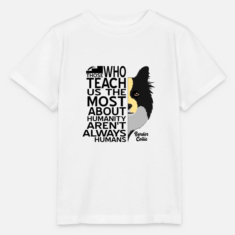 Border Collie - T-shirt bio MINI CREATOR Stanley/Stella Enfant - blanc