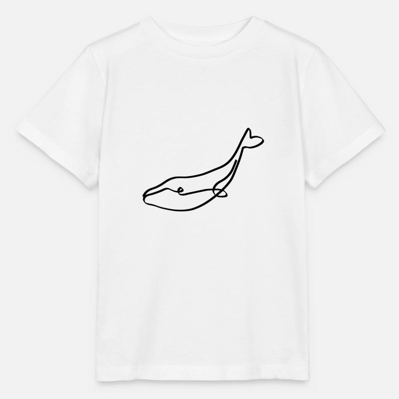 One Line Wal schwarz - Stanley/Stella Kinder T-Shirt MINI CREATOR  - Weiß
