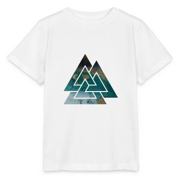 Walknut valknut wotan odin symbole signe triangle - T-shirt bio MINI CREATOR Stanley/Stella Enfant - blanc - Devant - Maike (125cm)