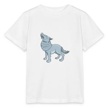 Loup de dessin animé - T-shirt bio MINI CREATOR Stanley/Stella Enfant - blanc - Devant - Maike (125cm)