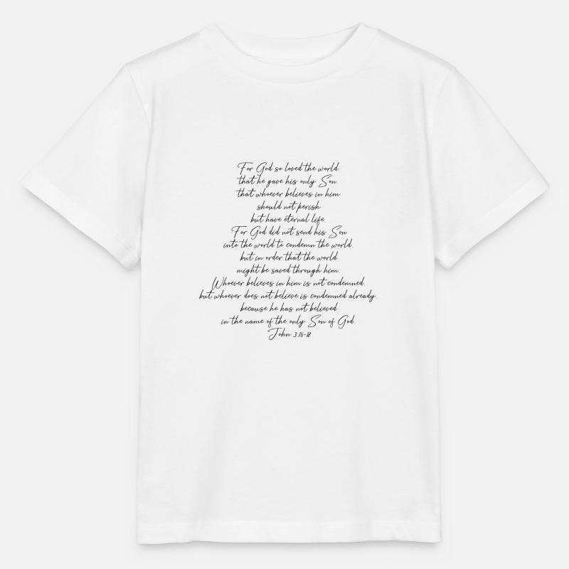 Verset de la Bible Jésus - T-shirt bio MINI CREATOR Stanley/Stella Enfant - blanc