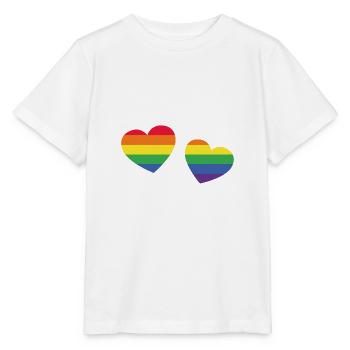 Amour coeurs lgbt cadeau des droits de l'homme - T-shirt bio MINI CREATOR Stanley/Stella Enfant - blanc - Devant - Maike (125cm)