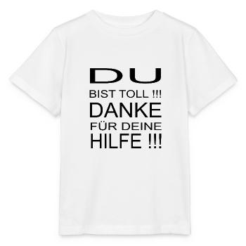 Danke für deine Hilfe Corona Mundschutz Abstand - Stanley/Stella Kinder T-Shirt MINI CREATOR  - Weiß - Vorne - Maike (125cm)