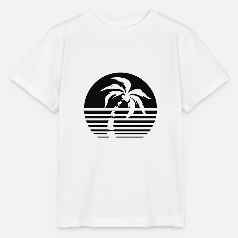 Palm Sunset - T-shirt bio MINI CREATOR Stanley/Stella Enfant - blanc