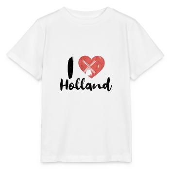 I love Holland Netherlands Windmill Windmill Windmill - Stanley/Stella MINI CREATOR Kids’ T-Shirt - white - Front - Maike (125cm)