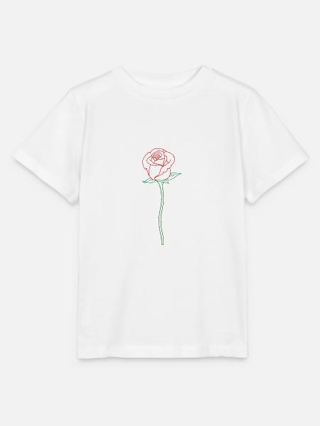 Rose Blume - Stanley/Stella Kinder T-Shirt MINI CREATOR - Weiß