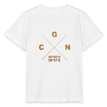 CGN domicile ville coordonnées cadeau cathédrale ville - T-shirt bio MINI CREATOR Stanley/Stella Enfant - blanc - Devant - Maike (125cm)