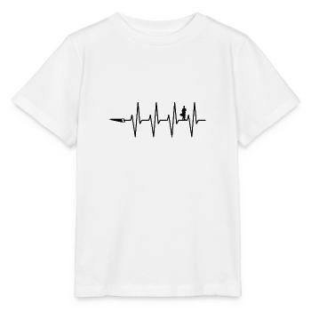 Window construction window fitter heartbeat EKG saws - Stanley/Stella MINI CREATOR Kids’ T-Shirt - white - Front - Maike (125cm)