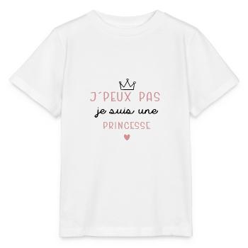 Je suis une princesse cadeau fille ado femme maman - T-shirt bio MINI CREATOR Stanley/Stella Enfant - blanc - Devant - Maike (125cm)