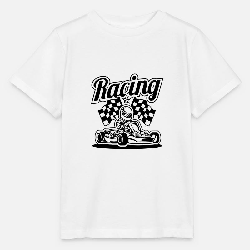 Kart karting de karting de course de karting de course de karting - T-shirt bio MINI CREATOR Stanley/Stella Enfant - blanc