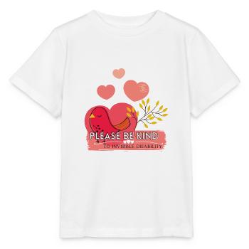 Please be kind to invisible disability Unisex - Stanley/Stella MINI CREATOR Kids’ T-Shirt - white - Front - Maike (125cm)
