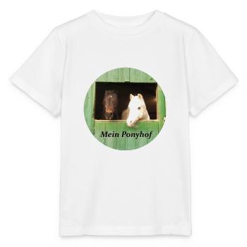 joy with horses spk designs wuggles in der halle - Stanley/Stella Kinder T-Shirt MINI CREATOR  - Weiß - Vorne - Maike (125cm)