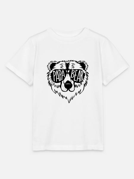 Papa bear Geschenk Vater Vatertag Spruch - Stanley/Stella Kinder T-Shirt MINI CREATOR - Weiß