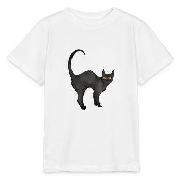 Chat Noir - T-shirt bio MINI CREATOR Stanley/Stella Enfant - blanc - Devant - Maike (125cm)