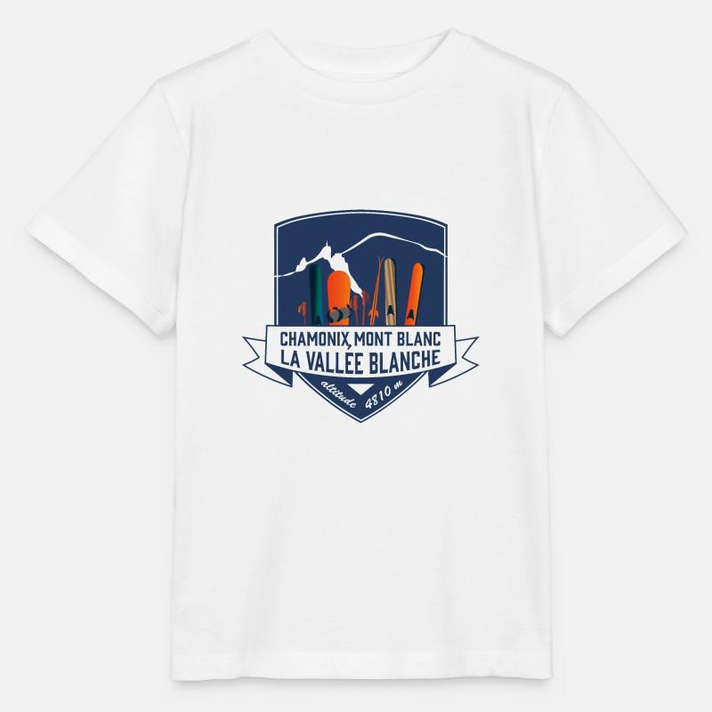 ecusson chamonix mont blanc leewarddesign - T-shirt bio MINI CREATOR Stanley/Stella Enfant - blanc