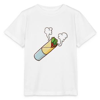 Kebab Cartoon Heure d’été 3 - T-shirt bio MINI CREATOR Stanley/Stella Enfant - blanc - Devant - Maike (125cm)