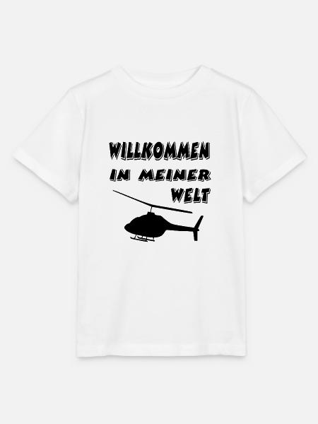 Hubschrauber - Stanley/Stella Kinder T-Shirt MINI CREATOR  - Weiß
