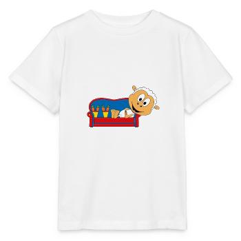 SCHAF - SHEEP - MÖHREN - GEMÜSE - ESSEN - SOFA - Stanley/Stella Kinder T-Shirt MINI CREATOR  - Weiß - Vorne - Maike (125cm)