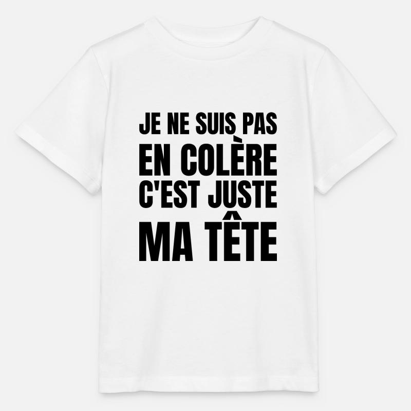 je ne suis pas en colère - T-shirt bio MINI CREATOR Stanley/Stella Enfant - blanc