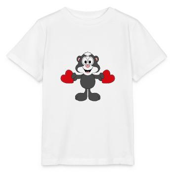 STINKTIER - HERZEN - LIEBE - LOVE - TIER - KINDER - Stanley/Stella Kinder T-Shirt MINI CREATOR  - Weiß - Vorne - Maike (125cm)