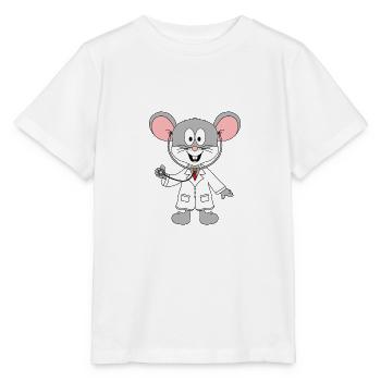 MAUS - ARZT - TIER - KINDER - BABY - Stanley/Stella Kinder T-Shirt MINI CREATOR  - Weiß - Vorne - Maike (125cm)