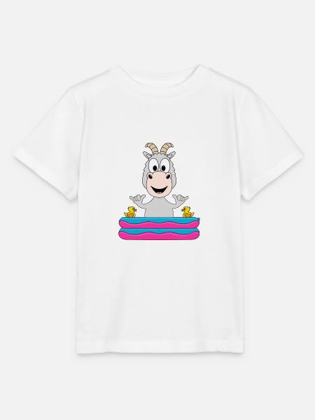 ZIEGE - POOL - PLANSCHBECKEN - SHAKA - TIER - Stanley/Stella Kinder T-Shirt MINI CREATOR - Weiß